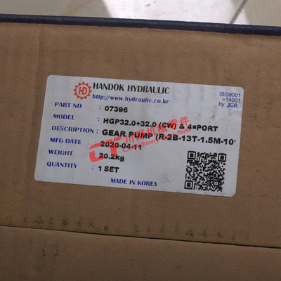 HGP32.0 + 32.0 ( CW ) & 4 = Port Excavator Hydraulic Gear Pump Assy Spline Type
